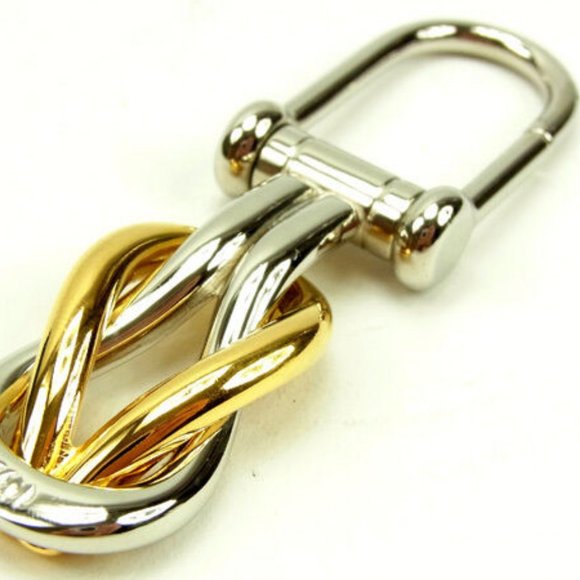 Authentic Gucci key ring Key holder Gold Silver Woman unisex - Picture 4 of 5